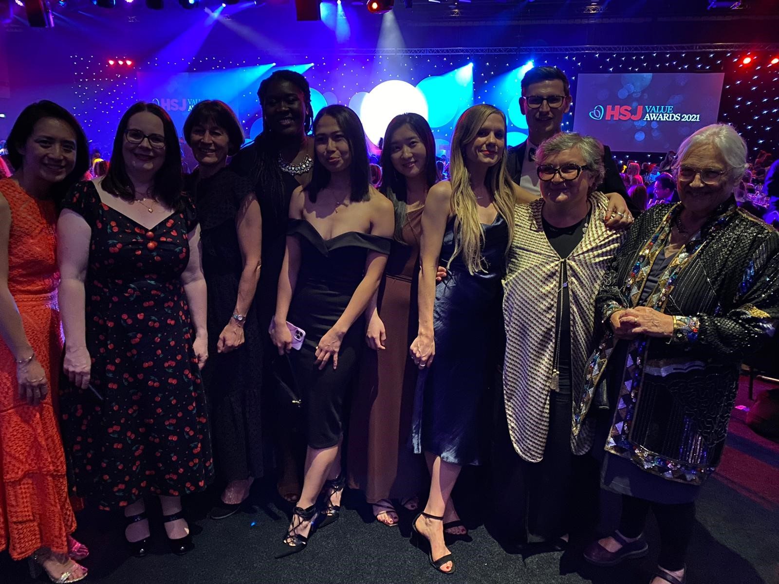 The PEACE team at the HSJ awards ceremony
